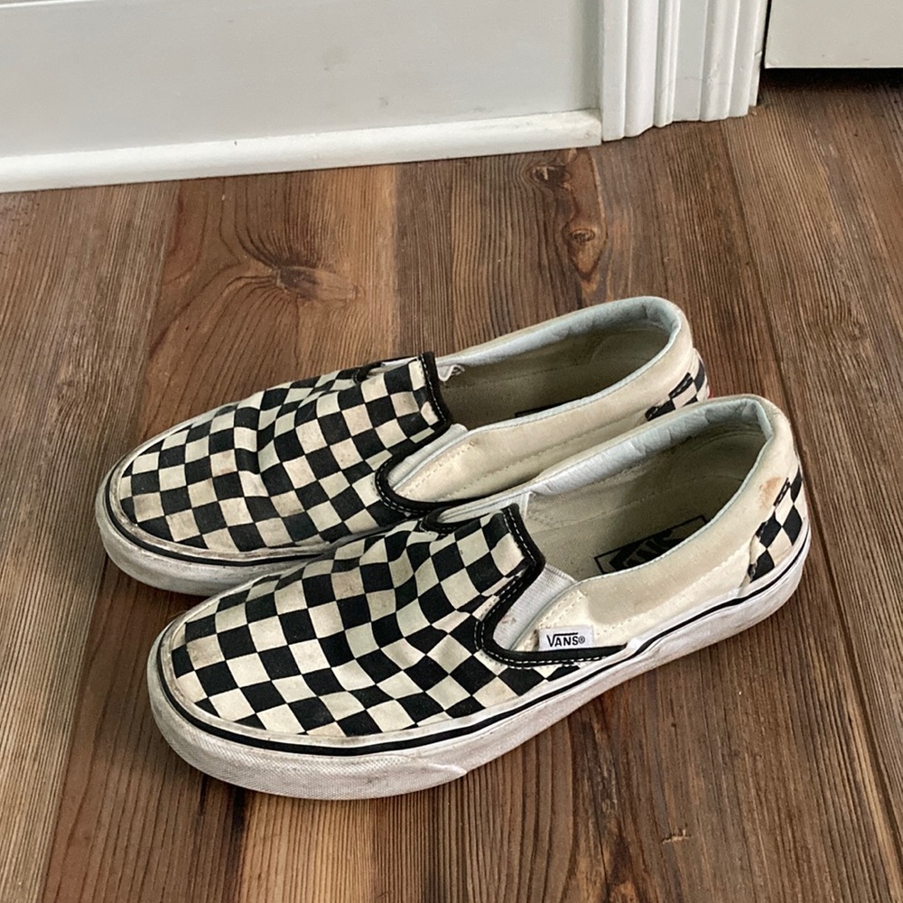 Vans black and White